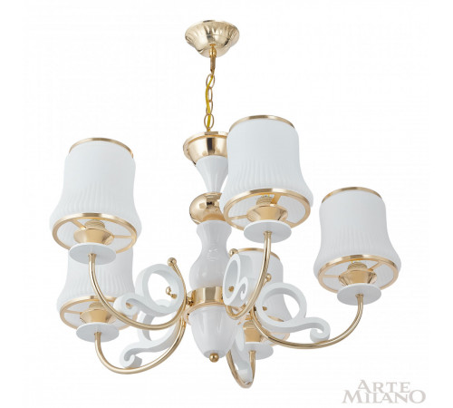 Подвесная люстра Arte Milano Florentia-1097 301097/5 Wh/Gd