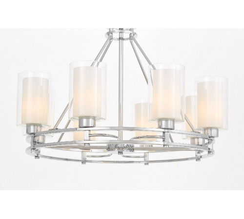 Подвесная люстра Lumina Deco Marietta LDP 8025-8 CHR+WT Подвесная люстра Lumina Deco Marietta LDP 8025-8 CHR+WT