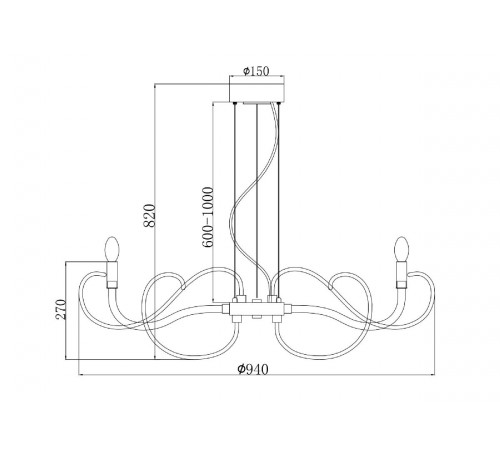 Подвесная люстра Maytoni Atlanta MOD051PL-07TR Подвесная люстра Maytoni Atlanta MOD051PL-07TR