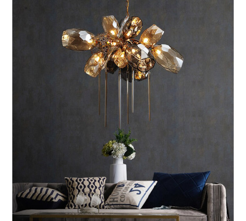 Подвесная люстра Delight Collection Britannica 8898P/AL gold/smoky Подвесная люстра Delight Collection Britannica 8898P/AL gold/smoky