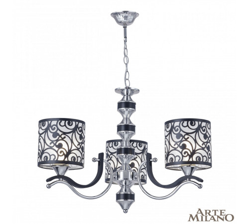 Подвесная люстра Arte Milano Florentia-4957 304957/3 Bk/Ni Подвесная люстра Arte Milano Florentia-4957 304957/3 Bk/Ni