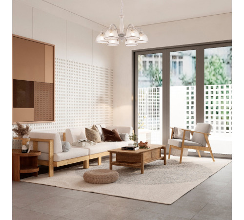 Подвесная люстра Arte Milano 349737/6 WT+SL Подвесная люстра Arte Milano 349737/6 WT+SL