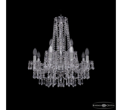 Подвесная люстра Bohemia Ivele Crystal 1403/8+4/195/h-60 Ni Подвесная люстра Bohemia Ivele Crystal 1403/8+4/195/h-60 Ni