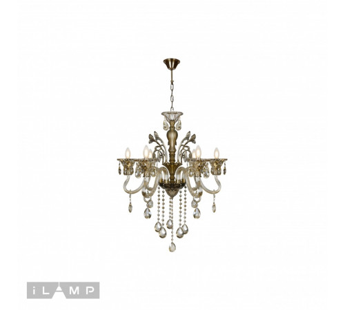 Подвесная люстра iLamp Asia 61082-6 BR Подвесная люстра iLamp Asia 61082-6 BR