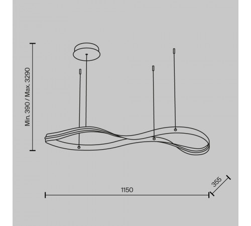 Подвесная люстра Maytoni Plons MOD283PL-L34BS3K