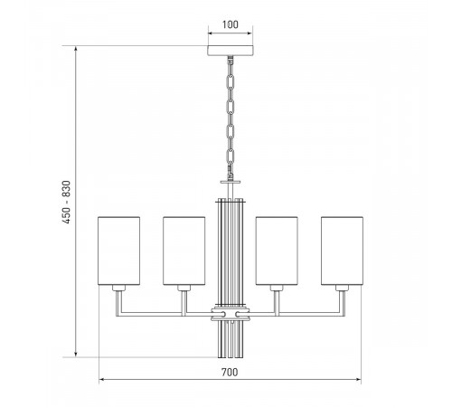 Подвесная люстра Eurosvet Soffio 60134/8 никель Подвесная люстра Eurosvet Soffio 60134/8 никель