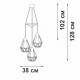 Подвесная люстра Vitaluce V28030-1/3S