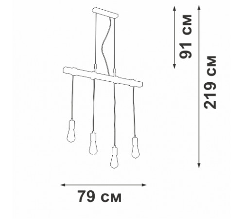 Подвесная люстра Vitaluce V47160-1/4S