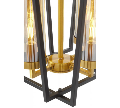 Подвесная люстра Lumina Deco Afres LDP 1246-4 BK+MD Подвесная люстра Lumina Deco Afres LDP 1246-4 BK+MD