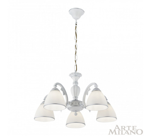 Подвесная люстра Arte Milano 340837/5 WT+SL Подвесная люстра Arte Milano 340837/5 WT+SL