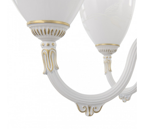 Подвесная люстра Arte Milano 341837/5 WT+G Подвесная люстра Arte Milano 341837/5 WT+G