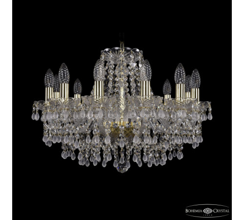 Подвесная люстра Bohemia Ivele Crystal 1410/12/195 G V0300 Подвесная люстра Bohemia Ivele Crystal 1410/12/195 G V0300