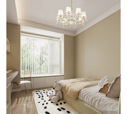 Подвесная люстра Arte Milano Florentia-3987 303987/8 Wh/Gd Подвесная люстра Arte Milano Florentia-3987 303987/8 Wh/Gd