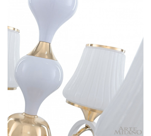 Подвесная люстра Arte Milano Florentia-2387 302387/6 Wh/Gd Подвесная люстра Arte Milano Florentia-2387 302387/6 Wh/Gd