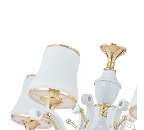 Подвесная люстра Arte Milano Florentia-3987 303987/8 Wh/Gd Подвесная люстра Arte Milano Florentia-3987 303987/8 Wh/Gd