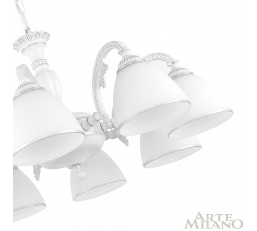 Подвесная люстра Arte Milano 340837/8 WT+SL Подвесная люстра Arte Milano 340837/8 WT+SL