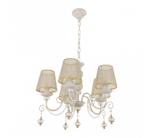 Подвесная люстра Arte Milano 347620/5 WT+G Подвесная люстра Arte Milano 347620/5 WT+G