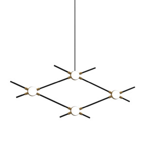 Подвесная люстра DeLight Collection Molecular MD18001067-4A black/gold