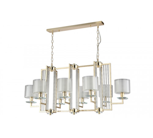 Подвесная люстра Crystal Lux Nicolas NICOLAS SP8 L1000 GOLD/WHITE Подвесная люстра Crystal Lux Nicolas NICOLAS SP8 L1000 GOLD/WHITE