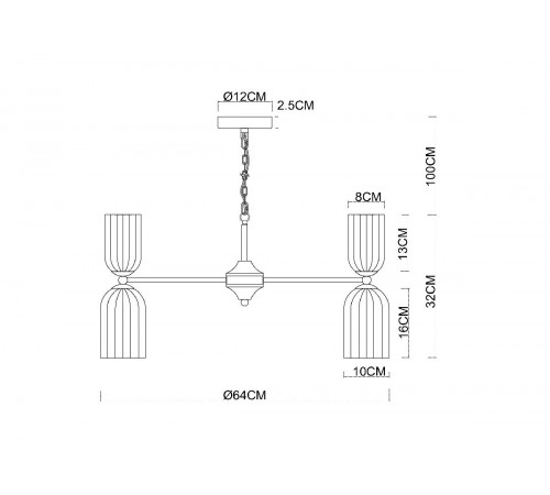 Подвесная люстра Arte Lamp Charm A1623LM-10GO Подвесная люстра Arte Lamp Charm A1623LM-10GO