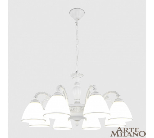 Подвесная люстра Arte Milano 340837/8 WT+SL Подвесная люстра Arte Milano 340837/8 WT+SL