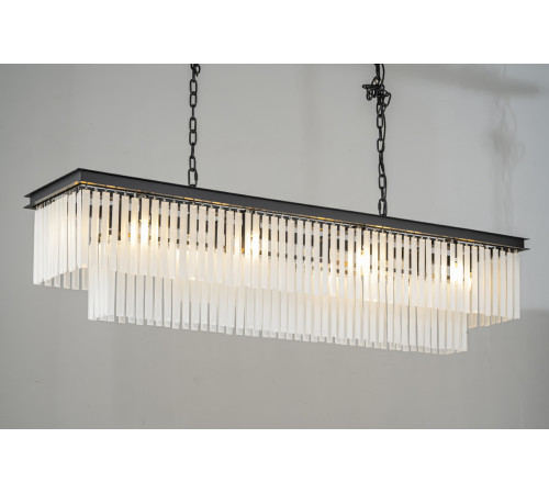 Подвесная люстра Delight Collection 1920s Odeon KR0387P-12C/P black/frost Подвесная люстра Delight Collection 1920s Odeon KR0387P-12C/P black/frost