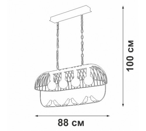 Подвесная люстра Vitaluce V2915-0/4 Подвесная люстра Vitaluce V2915-0/4