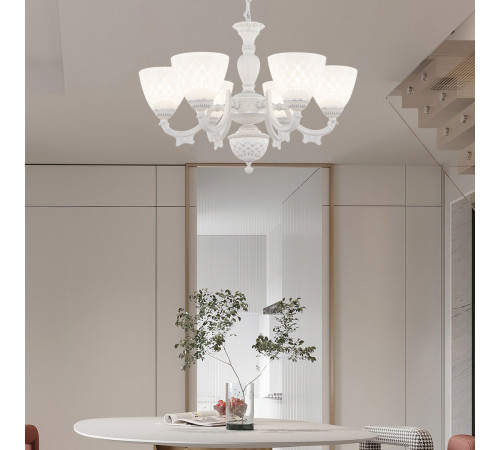 Подвесная люстра Arte Milano 343837/6 WT+SL Подвесная люстра Arte Milano 343837/6 WT+SL