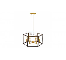 Подвесная люстра Lumina Deco Lorton LDP 1142-6 BK+MD