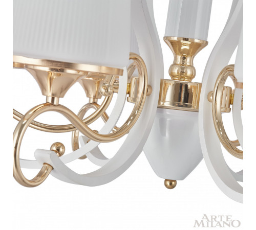 Подвесная люстра Arte Milano Florentia-3857 303857/6 Wh/Gd Подвесная люстра Arte Milano Florentia-3857 303857/6 Wh/Gd