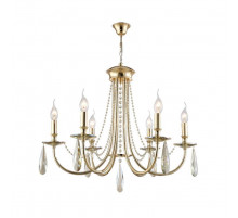 Подвесная люстра Crystal Lux Victoria SP6 Gold/Amber