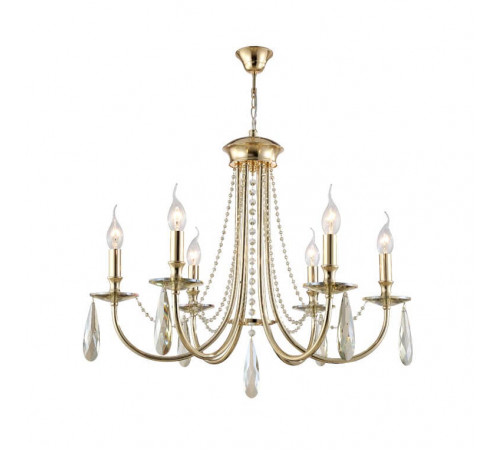 Подвесная люстра Crystal Lux Victoria SP6 Gold/Amber Подвесная люстра Crystal Lux Victoria SP6 Gold/Amber
