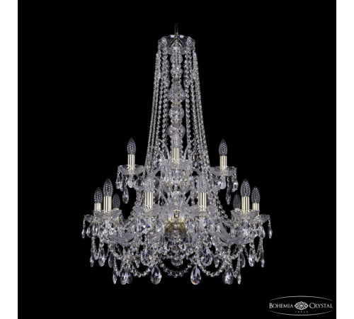 Подвесная люстра Bohemia Ivele Crystal 1411/10+5/240/h-94/2d G Подвесная люстра Bohemia Ivele Crystal 1411/10+5/240/h-94/2d G