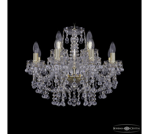 Подвесная люстра Bohemia Ivele Crystal 1409/8+4/195 G Подвесная люстра Bohemia Ivele Crystal 1409/8+4/195 G