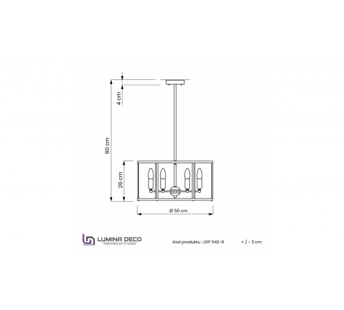 Подвесная люстра Lumina Deco Lorton LDP 1142-6 BK+MD Подвесная люстра Lumina Deco Lorton LDP 1142-6 BK+MD