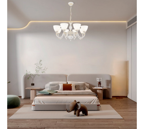 Подвесная люстра Arte Milano 347837/8 WT+G Подвесная люстра Arte Milano 347837/8 WT+G