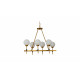 Подвесная люстра Lumina Deco Aldono LDP 7004-6 MD+BK