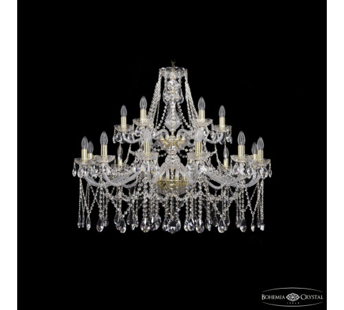 Подвесная люстра Bohemia Ivele Crystal 1413/12+6/360/2d G Подвесная люстра Bohemia Ivele Crystal 1413/12+6/360/2d G