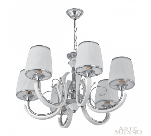 Подвесная люстра Arte Milano Florentia-9247 309247/6 Wh/Ni Подвесная люстра Arte Milano Florentia-9247 309247/6 Wh/Ni