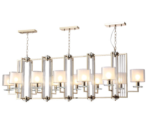 Подвесная люстра Crystal Lux NICOLAS SP12 L1600 GOLD/WHITE Подвесная люстра Crystal Lux NICOLAS SP12 L1600 GOLD/WHITE