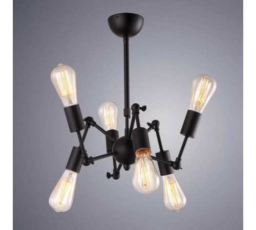 Подвесная люстра Arte Lamp A9190LM-6BK Подвесная люстра Arte Lamp A9190LM-6BK