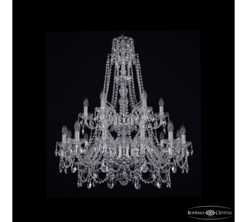 Подвесная люстра Bohemia Ivele Crystal 1411/12+6/300/XL-99/2d Ni Подвесная люстра Bohemia Ivele Crystal 1411/12+6/300/XL-99/2d Ni