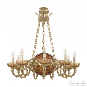 Подвесная люстра Bohemia Ivele Crystal Verona 72003P/9/210 G P Amber/M-1F Y8