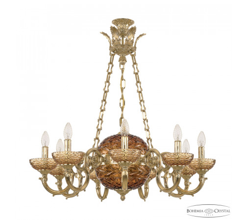 Подвесная люстра Bohemia Ivele Crystal Verona 72003P/9/210 G P Amber/M-1F Y8 Подвесная люстра Bohemia Ivele Crystal Verona 72003P/9/210 G P Amber/M-1F Y8