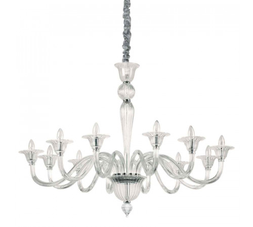 Подвесная люстра Ideal Lux Brigitta SP12 Trasparente 199375 Подвесная люстра Ideal Lux Brigitta SP12 Trasparente 199375