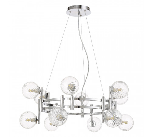 Подвесная люстра Crystal Lux LUXURY SP12 CHROME Подвесная люстра Crystal Lux LUXURY SP12 CHROME