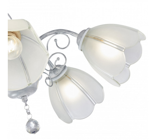 Подвесная люстра Arte Milano Amalfi 332656/5 WT+SL Подвесная люстра Arte Milano Amalfi 332656/5 WT+SL