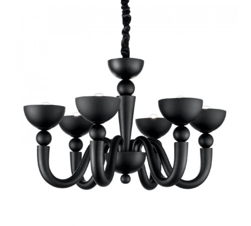 Подвесная люстра Ideal Lux Bon Bon SP6 Nero 140339 Подвесная люстра Ideal Lux Bon Bon SP6 Nero 140339