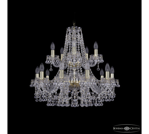 Подвесная люстра Bohemia Ivele Crystal 1409/10+5/240/2d G Подвесная люстра Bohemia Ivele Crystal 1409/10+5/240/2d G