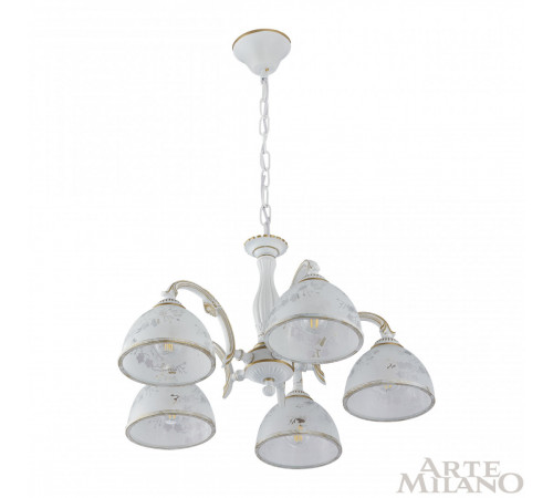 Подвесная люстра Arte Milano 349737/5 WT+G Подвесная люстра Arte Milano 349737/5 WT+G